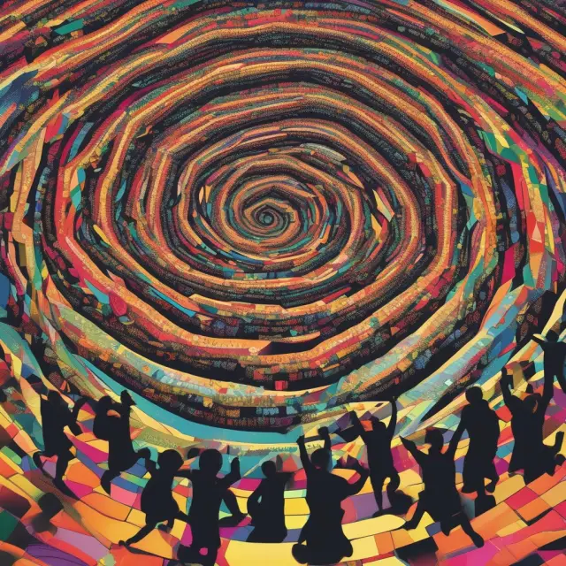 A vibrant kaleidoscope showcases the top 1000 U.S. companies by market cap, symbolizing their influence on the Russell 1000 Index