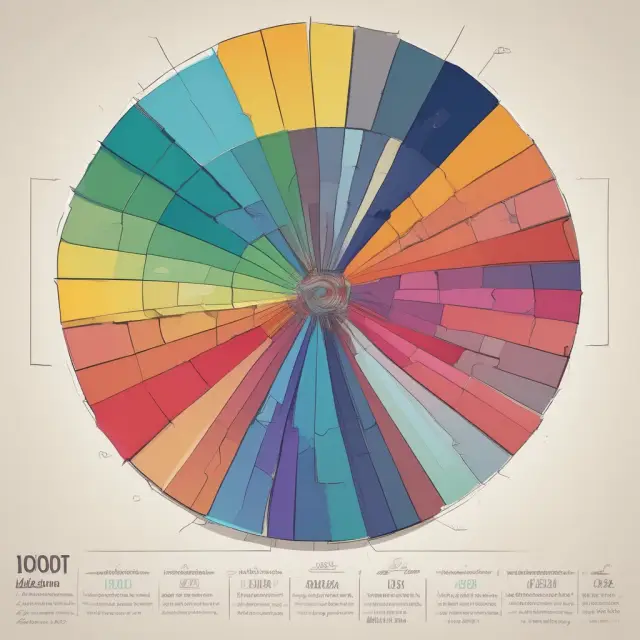 A kaleidoscope reflecting the Russell 1000 Index with various investment styles - value, growth, defensive, and dynamic.