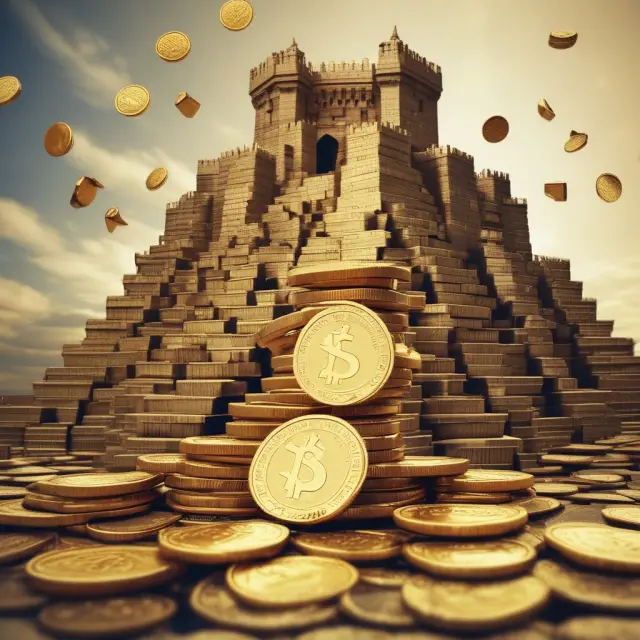 Gold coins flowing into a secure, defensive investment stronghold, illustrating diversification through safe haven assets