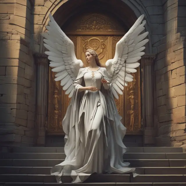 An image of a guardian angel securely protecting a user