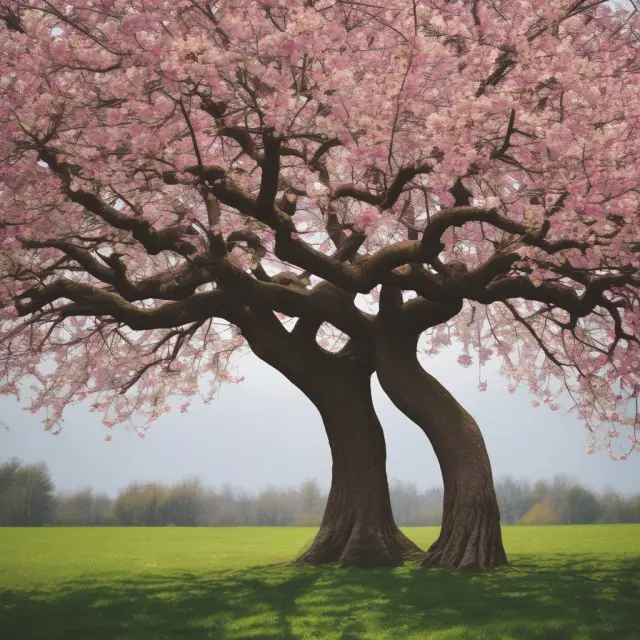 Visualization of sales leads as a flourishing tree, representing growth from digital marketing roots and traditional networking branches