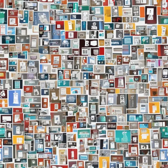An intricate mosaic showcasing real-life examples of sales and purchase agreements in action: real estate transactions, mergers & acquisitions, and supply chain management.