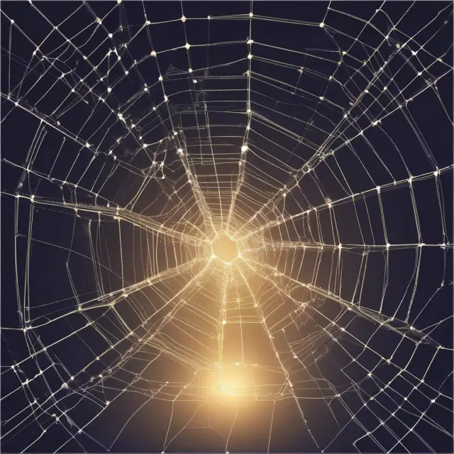 Glowing stars symbolizing jurisdictions linked to businesses by physical, economic, and click-through nexus lines