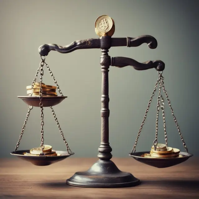 An investor balancing tax implications and global sales tax differences on a set of scales