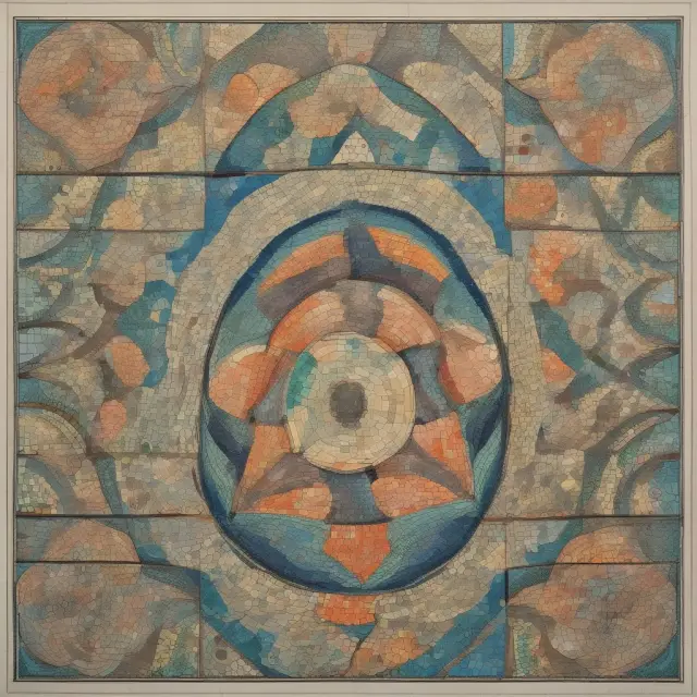 A kaleidoscope showcasing elements representing Binomial, Poisson, Normal, t-distribution, and Chi-Square distributions
