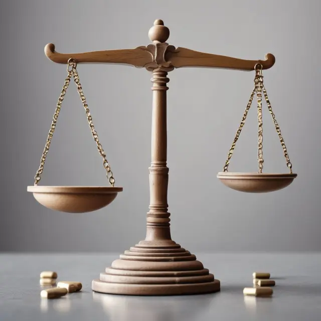 Scales with tips representing 