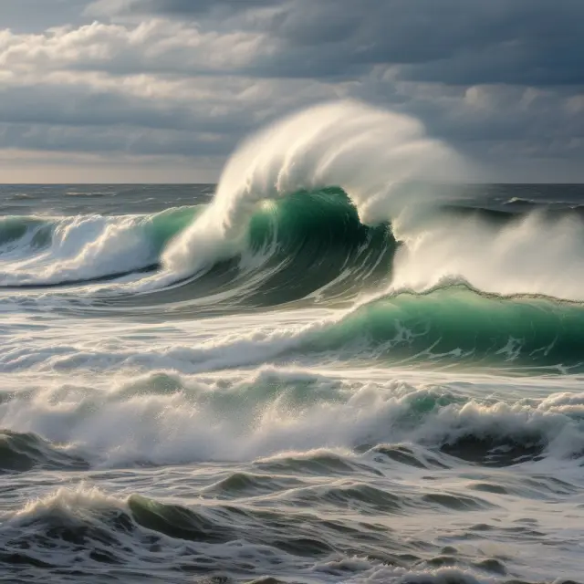 An image of a tidal wave representing sampling errors washing over the 