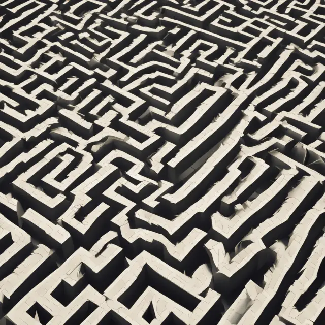 A labyrinth maze symbolizes the intricate process of understanding tax implications for both employees receiving SARs and institutions investing in companies with them