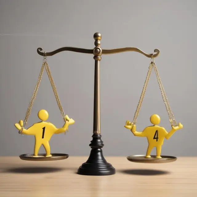 Scale representing employer