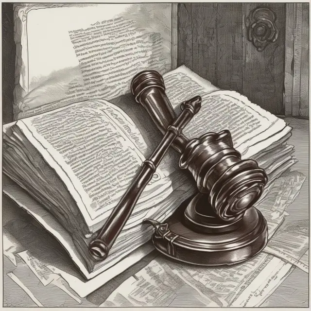 A legislative gavel sculpting the Securities Exchange Act of 1934, giving birth to the Sarbanes-Oxley Act of 2002, symbolizing financial transparency and accountability