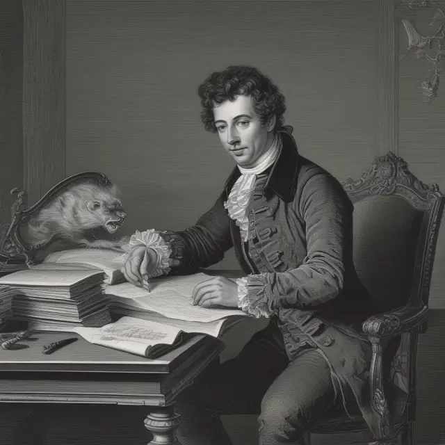Jean-Baptiste Say writing, symbolizing economic shift from mercantilism to production focus