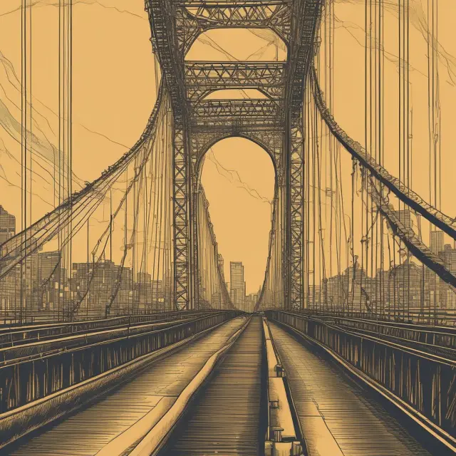 Golden bridge symbolizing the connection between production and demand in Say