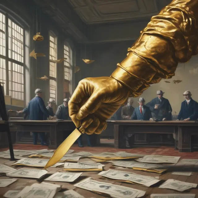A nimble hand with a scalpel extracting profits from a bustling trading floor