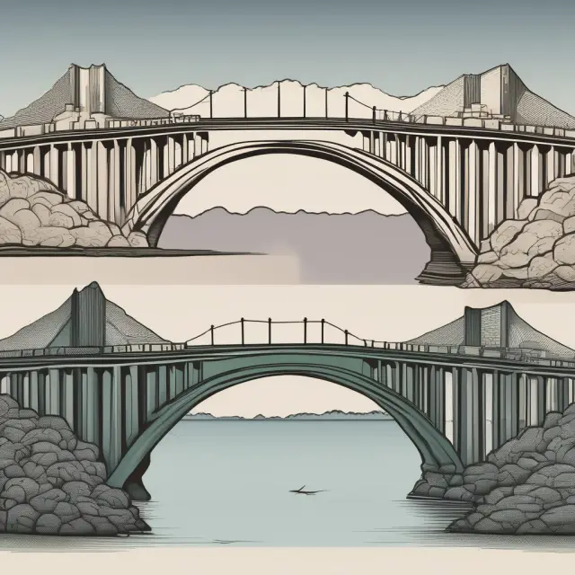 Two graphs illustrating the impact of interest rate increase and decrease on bond portfolio value; bridged by bonds symbolizing adaptability to various market conditions