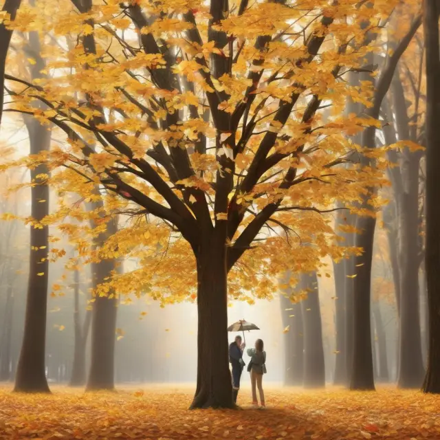 Golden Schedule K-1 forms falling from an ornate tree, symbolizing accurate trust and estate reporting