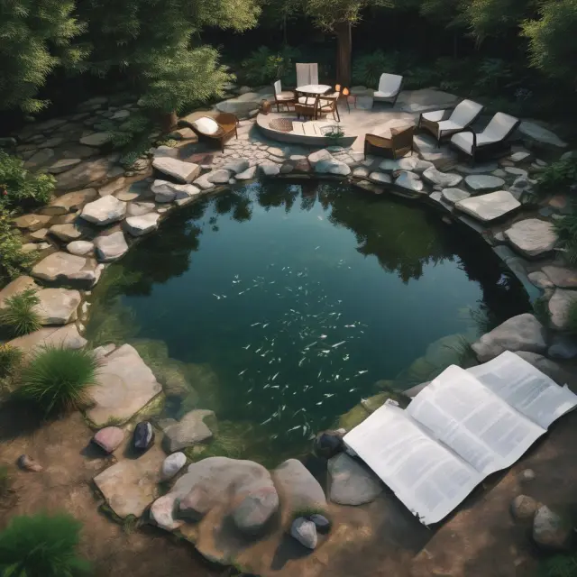 Clear pond reflecting a table of financial data, representing Schedule 13G