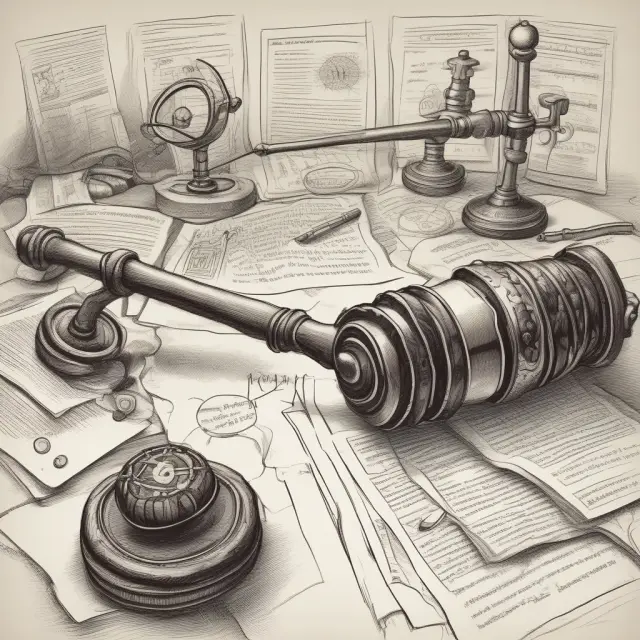 An image of a gavel tapping on a table, with multiple interconnected project scopes nearby.