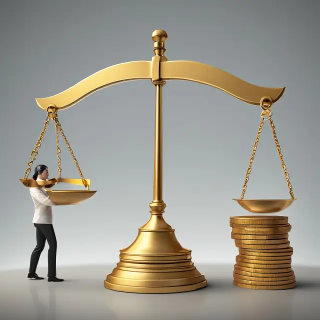 Golden scale illustrates institutional investors