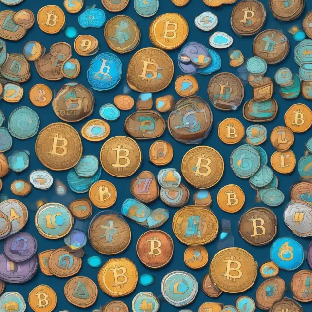 An imaginative scene featuring a mosaic of scrip dividends, fundraising initiatives, and cryptocurrency tokens blending together to represent current market trends in the world of scrips.
