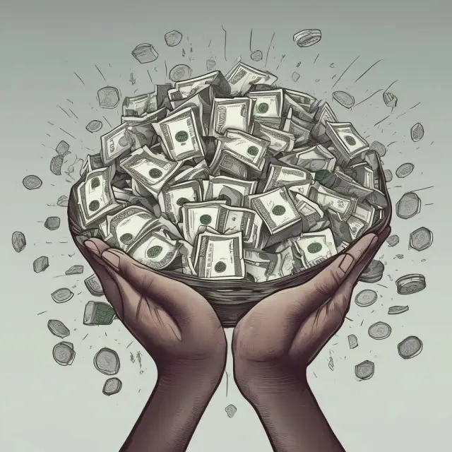An image of nations collecting SDRs like raindrops, symbolizing the management and utilization of this international currency reserve