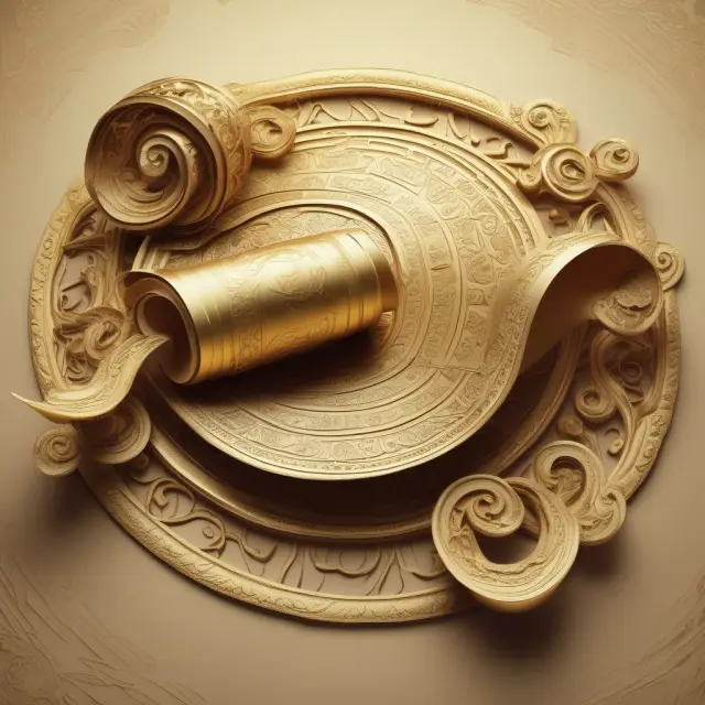 Ornate golden scroll symbolizing SDR