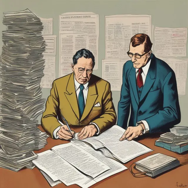A taxman examines records as Policy A merges with Policy B in a tax-deferred 1035 exchange, emphasizing reporting requirements and tax implications