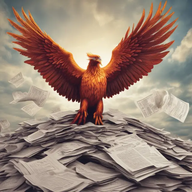 Phoenix rising above accounting books and documents, signifying effective tax strategies for reducing self-employment tax liabilities.
