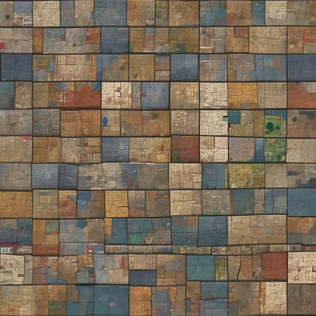 An intricate mosaic consisting of elements from both the first and third world, symbolizing the contemporary definition of second world countries