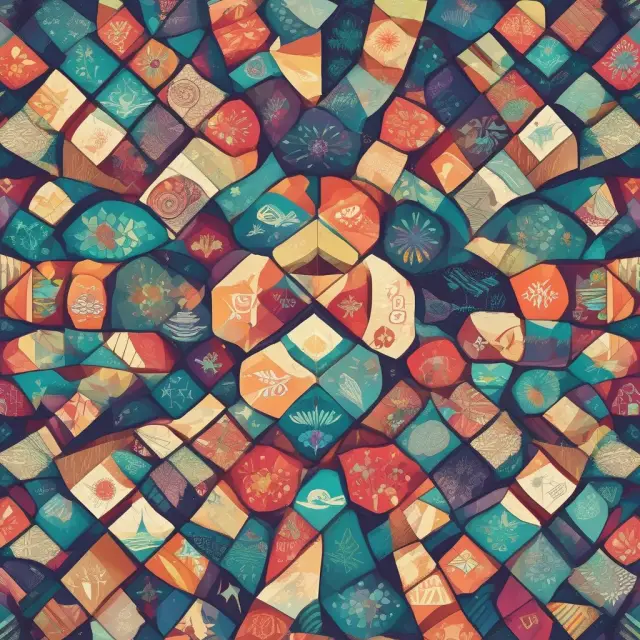 Vibrant kaleidoscope showcasing a well-diversified portfolio with sectors in balance.