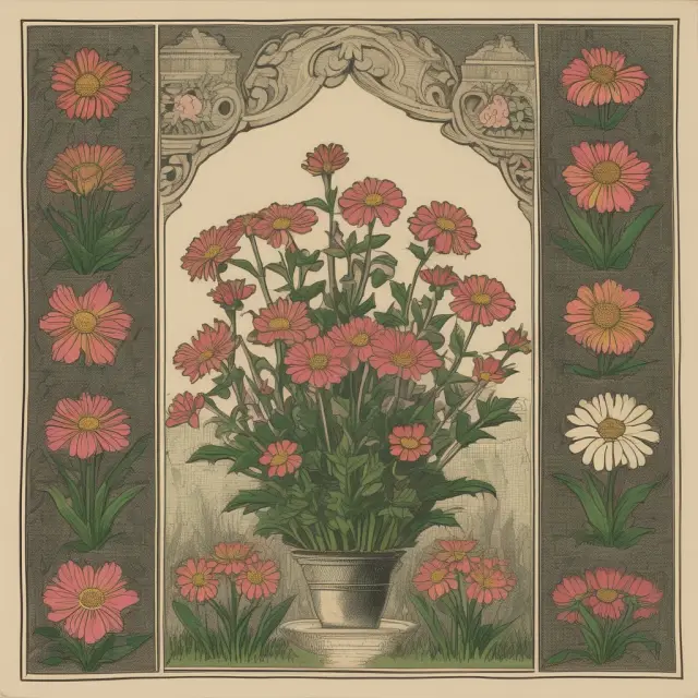 Eleven flowers representing eleven GICS sectors blooming in a garden, illustrating portfolio diversity