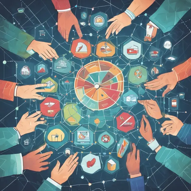 An image of a hand arranging puzzle pieces representing different GICS sectors as part of investment analysis
