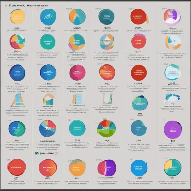 Mosaic of sector pie charts displaying Buffett