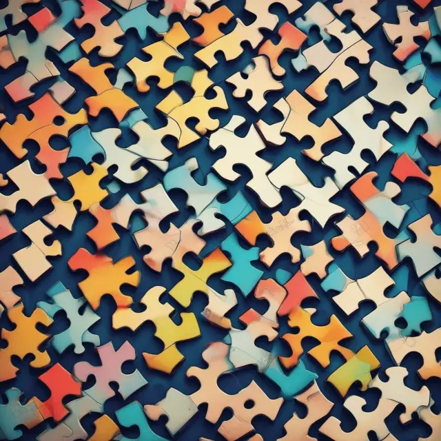 Puzzle pieces representing various investment sectors forming a comprehensive economic image