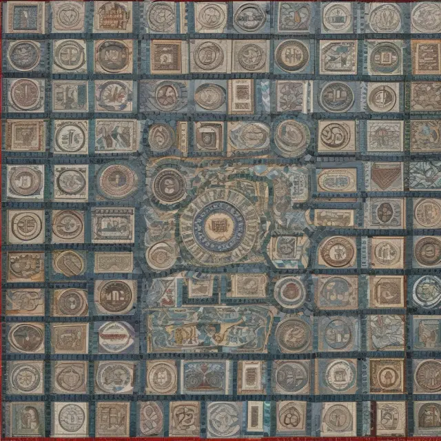 A mosaic of various securities offerings, symbolizing different exemptions from SEC registration: intrastate, limited size, government, and private