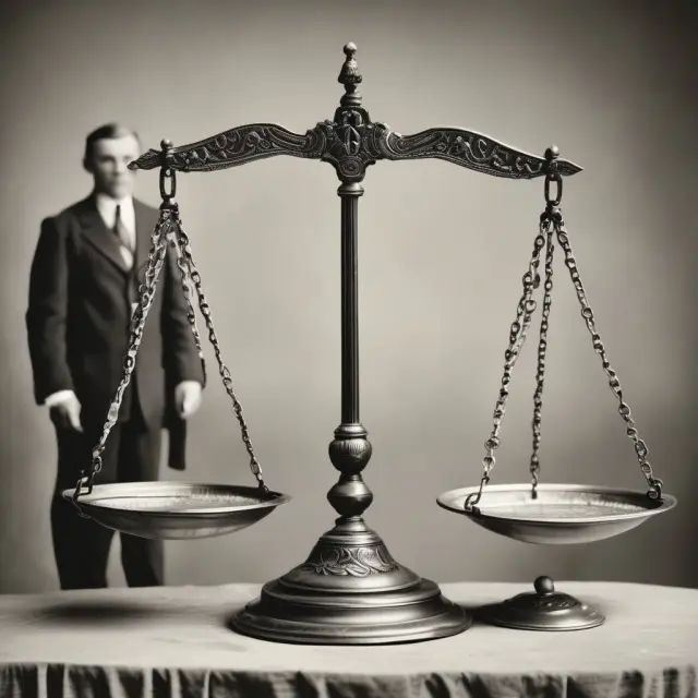 An image of a set of scales with one pan representing truth and the other, deceit. The Securities Act of 1933 symbolically balances these two elements to ensure fair securities transactions.