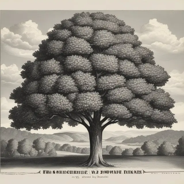 A tree symbolizing the Securities Act of 1933 bearing fruits labeled 