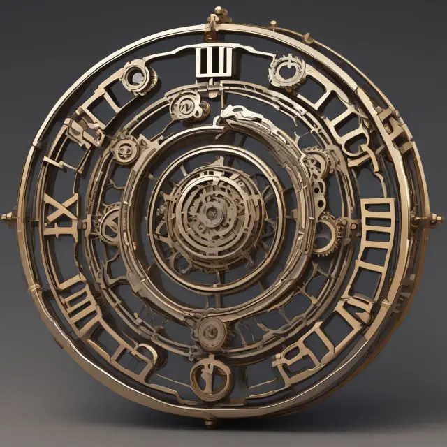 Close-up of a clockwork orb with seven gears representing SEDOL code characters, demonstrating accurate identification for financial transactions