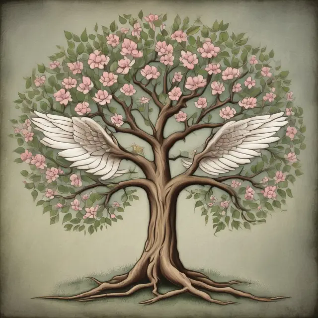 Friends and family tree providing seed capital to a blooming startup, supported by angel investors and venture capitalists