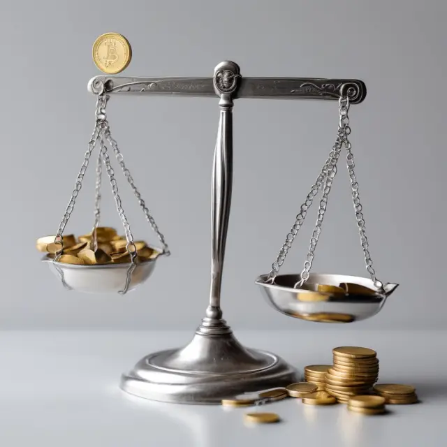 A scale weighing the melt value of a silver bar against production costs, representing seigniorage in coin production.