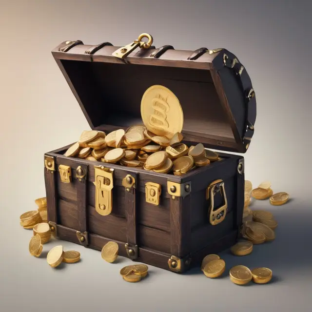 A treasure chest overflowing with gold coins representing various investments symbolizes the flexibility of Self-Directed IRAs, offering diversification beyond traditional options