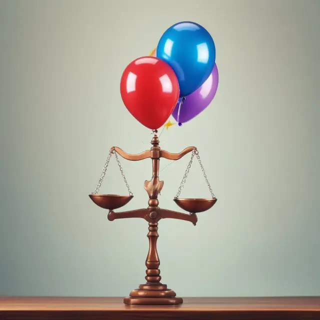 An image featuring a seesaw with a buyer on one end and a seller on the other, representing the balance between balloon payments and interest rates in a seller financing agreement.