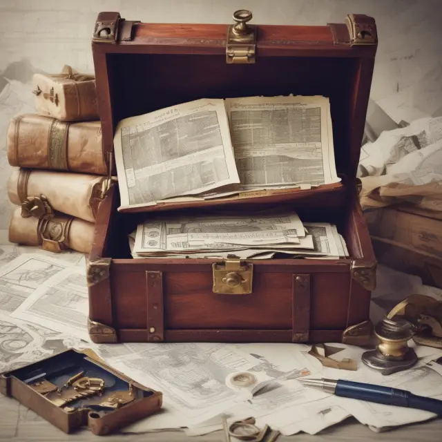 An image of a treasure chest brimming with inventory items, real estate titles, and blueprints for equipment, representing the various types of collateral used to secure senior bank loans