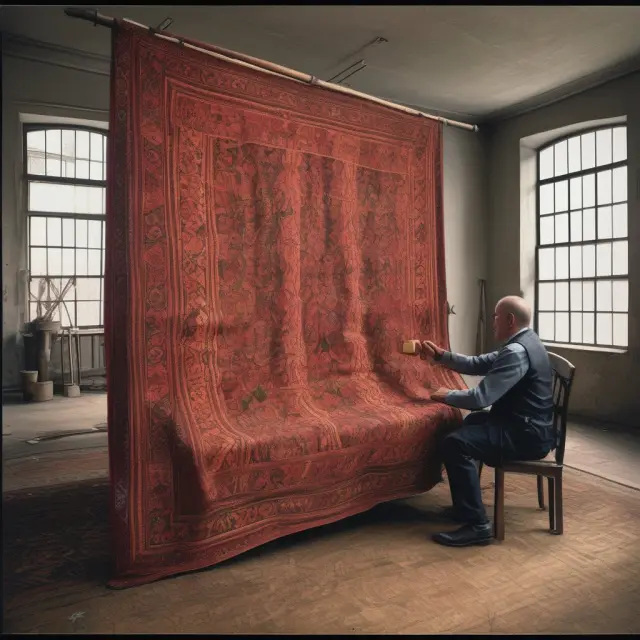 Bankers creating a tapestry by weaving together corporate loan threads for syndication and sales to investors
