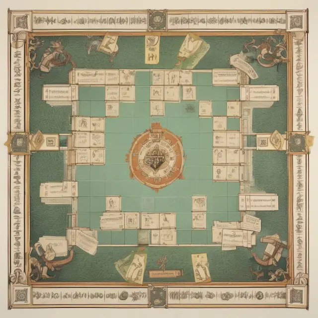 Game board with senior bank loans and covenant cards, representing investment decisions balancing risks and rewards
