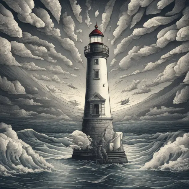 An institutional investor navigating a turbulent sea of financial data, guided by the beacon of sensitivity analysis as a lighthouse