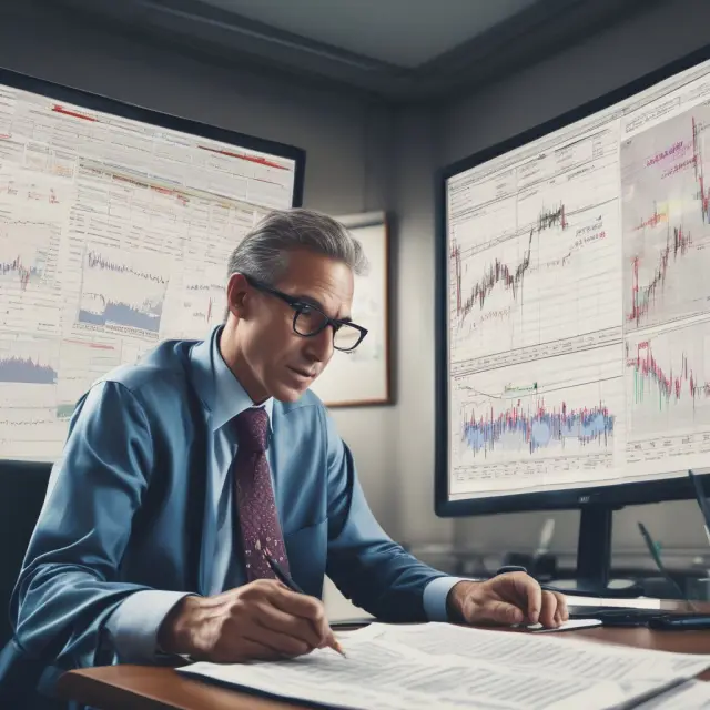 An institutional investor examines the effect of changing interest rates on their bond portfolio using historical data and advanced financial modeling software