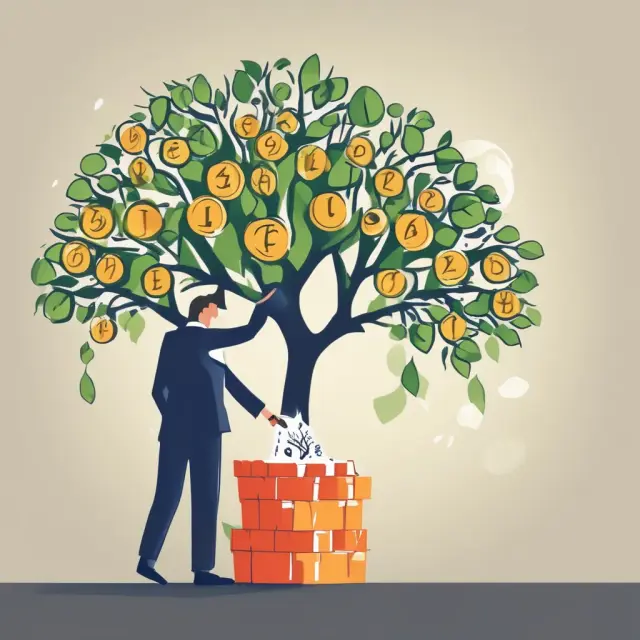 Business owner pours tax savings into a growing tree, symbolizing SEP IRA contributions for retirement savings