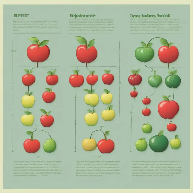 A timeline of ripening apples representing companies progressing from Series A to Series B financing, with investors carefully selecting the most mature apples for investment