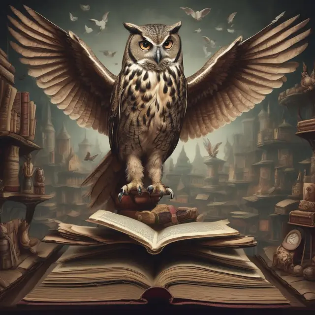An image of a wise owl, symbolizing knowledge and experience, overseeing a busy marketplace. Relevant to the Series 24 exam