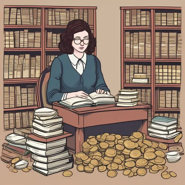 Librarian organizes Series 57 study materials, leading to a pile of 